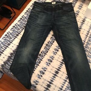 Men’s dark indigo jeans by Hudson.
